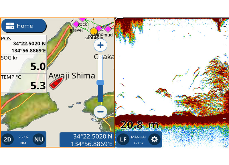 Furuno GP1971F 9-inch Chartplotter With CHIRP Sounder - Multi-Touch Marine GPS Fish Finder