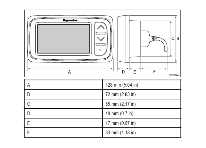 Raymarine i40 Depth Display Image